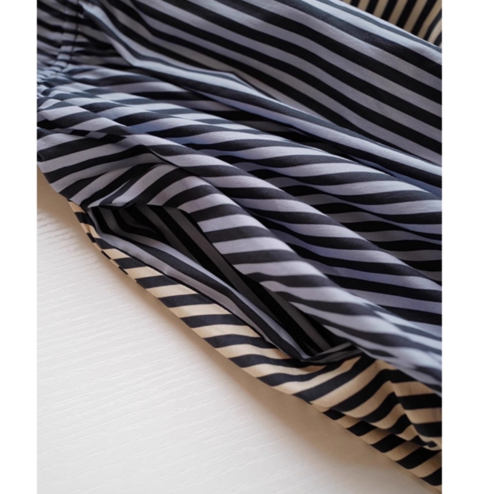 NWT NO.6 Leigh Midi Dress - Stripe Combo Blue Black White Causal Cotton - Picture 11 of 13